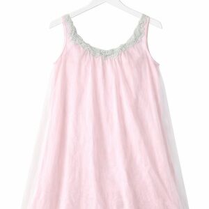 Evette Encounters Blush Pink Lace Trim Nightgown